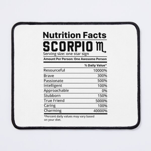 Item preview, Zodiac Nutrition Facts Label Scorpio designed and sold by unsungshop.