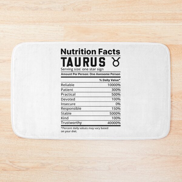 Item preview, Zodiac Nutrition Facts Label Taurus designed and sold by unsungshop.