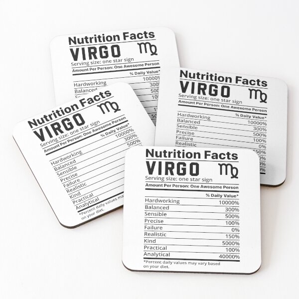 Item preview, Zodiac Nutrition Facts Label Virgo designed and sold by unsungshop.