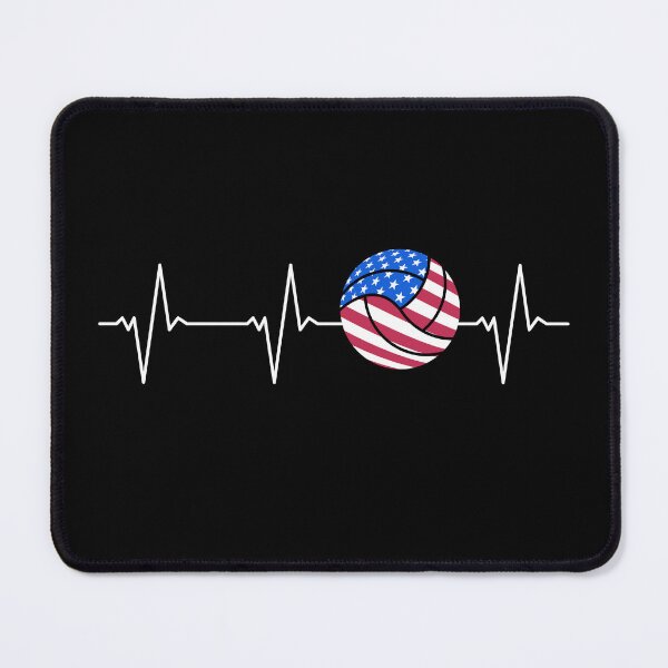 Item preview, Volleyball Heartbeat American USA Flag Ball EKG Pulse Line - Vball Lover Design designed and sold by venomousvector.