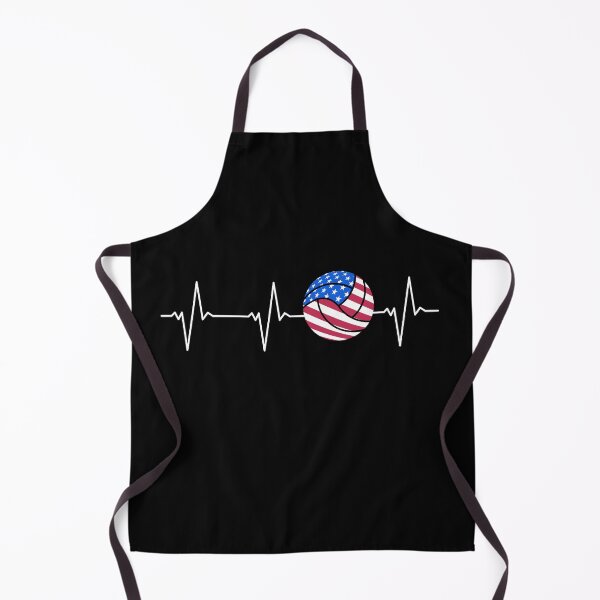 Item preview, Volleyball Heartbeat American USA Flag Ball EKG Pulse Line - Vball Lover Design designed and sold by venomousvector.