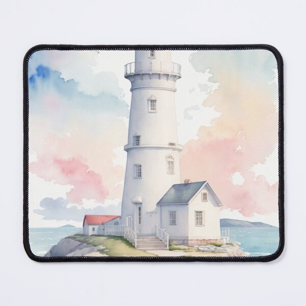 Item preview, 003 Peaceful Lighthouse in Watercolor Painting designed and sold by Alexis Art Collection.