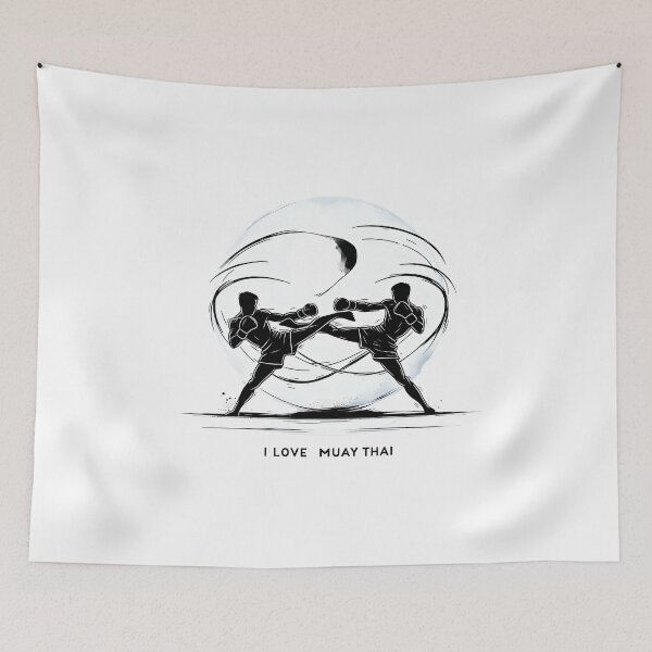 Item preview, Muay Thai - Elegance in Combat Minimalist Art  designed and sold by KNAA.