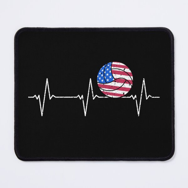 Item preview, Volleyball Players American USA Flag Heartbeat Ball Pulse Line Patriotic designed and sold by venomousvector.
