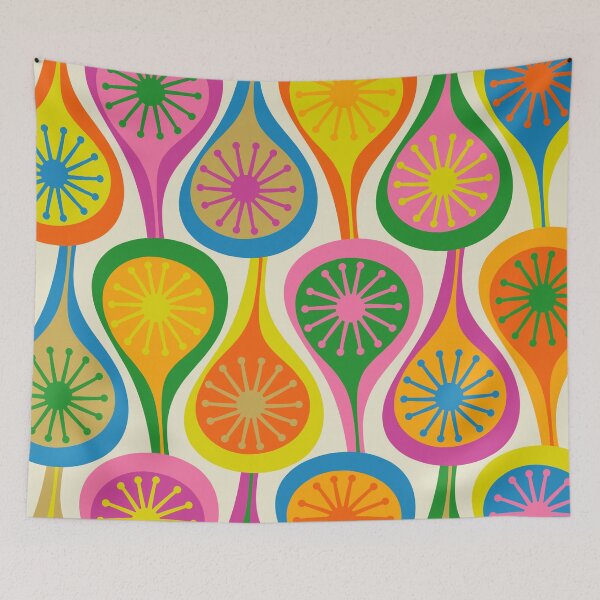Item preview, Colorful and Bright Mid Century Modern Atomic Drops Retro Pattern designed and sold by kierkegaard.