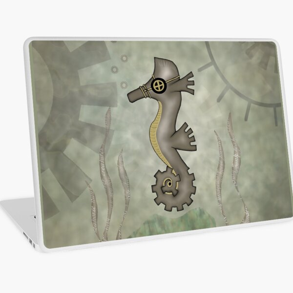 Sir Angustus Finn - Nautical Steampunk Seahorse Laptop Skin