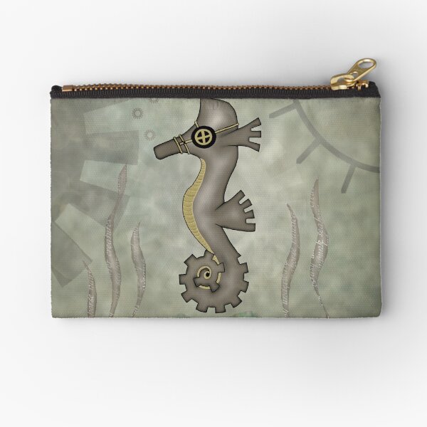Sir Angustus Finn - Nautical Steampunk Seahorse Zipper Pouch