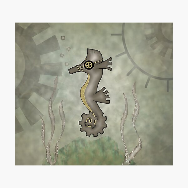 Sir Angustus Finn - Nautical Steampunk Seahorse Photographic Print