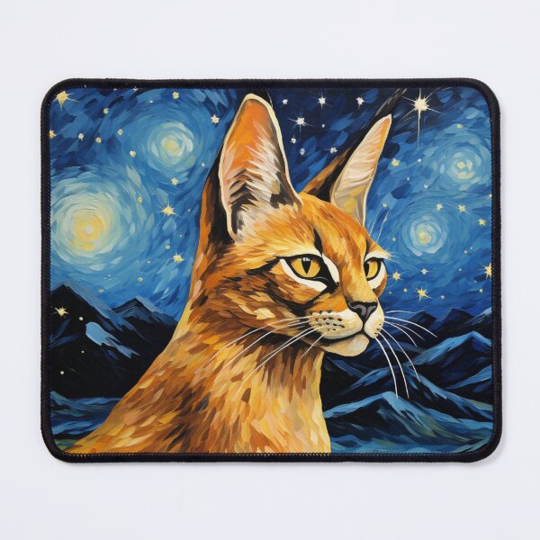 Item preview, Caracal Cat Starry Night designed and sold by Myra365Art.