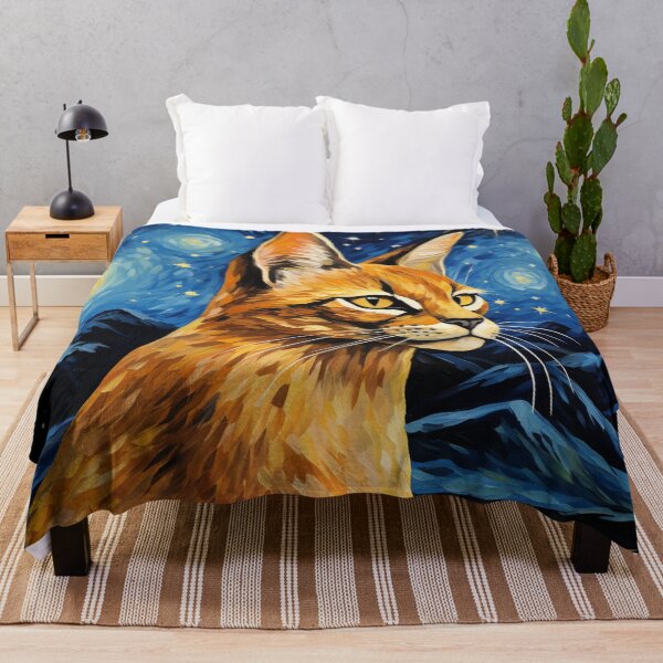 Item preview, Caracal Cat Starry Night designed and sold by Myra365Art.