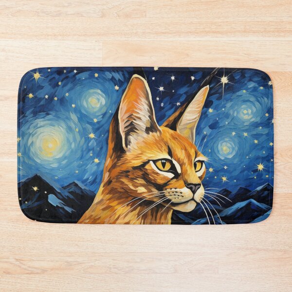 Item preview, Caracal Cat Starry Night designed and sold by Myra365Art.