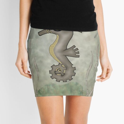 Sir Angustus Finn - Nautical Steampunk Seahorse Mini Skirt