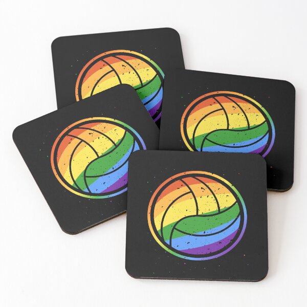 Item preview, LGBT Volleyball Ball Modern Rainbow Flag Distressed Design. Vball Sport for Coach designed and sold by venomousvector.