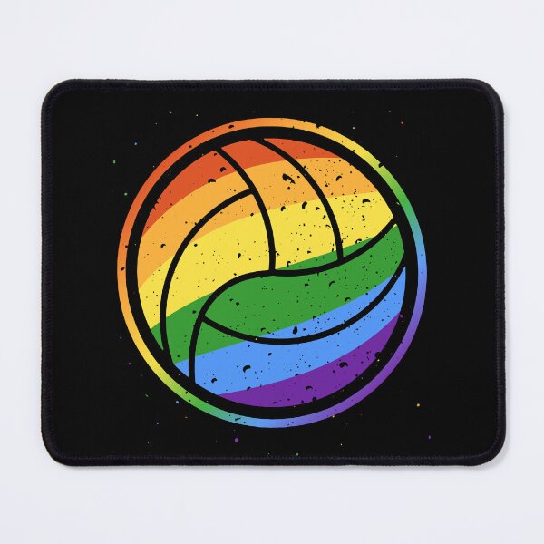 Item preview, LGBT Volleyball Ball Modern Rainbow Flag Distressed Design. Vball Sport for Coach designed and sold by venomousvector.