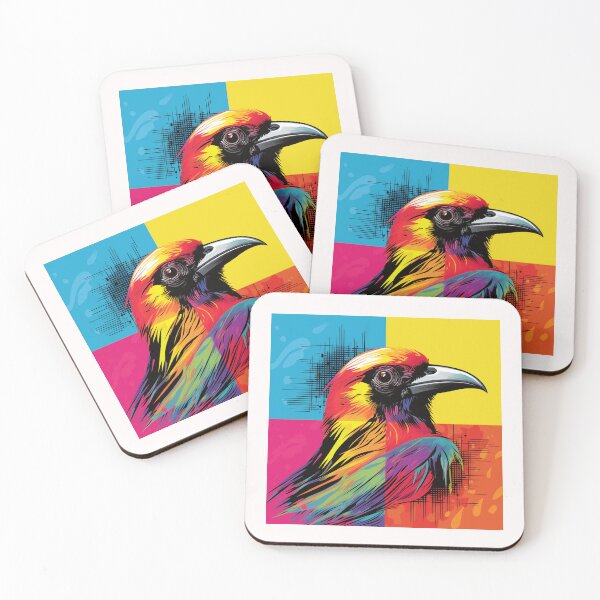 Item preview, Avian Artistry: Pop Art Bird Grid Tee designed and sold by Moisky Patterns.