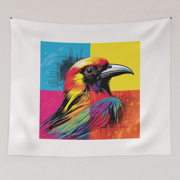 Item preview, Avian Artistry: Pop Art Bird Grid Tee designed and sold by Moisky Patterns.