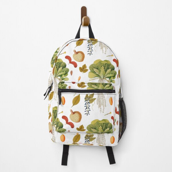 Item preview, Tropical Fruit botanicals cabbage and blue peas white background designed and sold by Coastal Garden Design Studio.