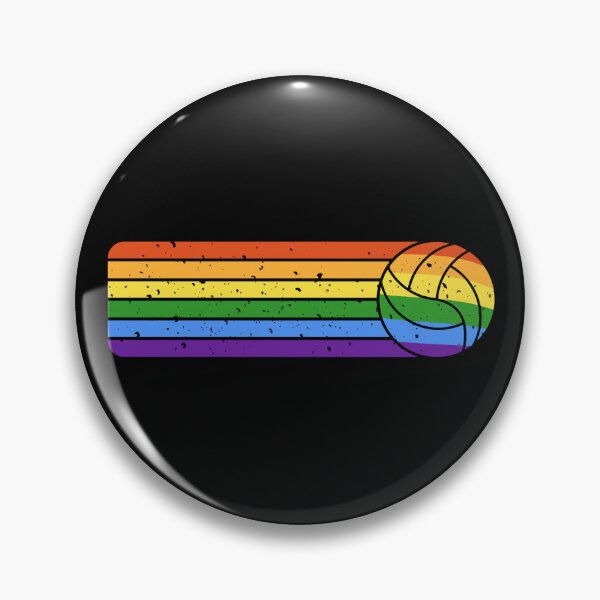 Item preview, Rainbow Flag Volleyball Ball awesome retro LGBTQ+ design for Coach designed and sold by venomousvector.