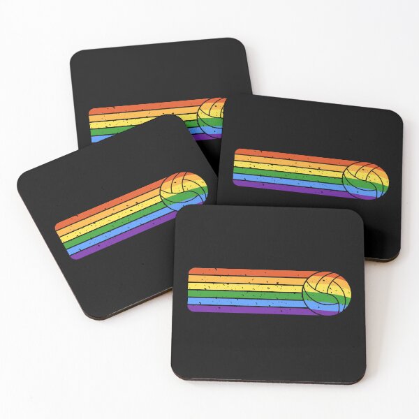Item preview, Rainbow Flag Volleyball Ball awesome retro LGBTQ+ design for Coach designed and sold by venomousvector.