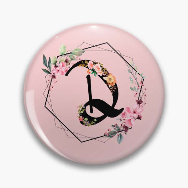 Item preview, D monogram flowers, watercolor designed and sold by OmikronStore.