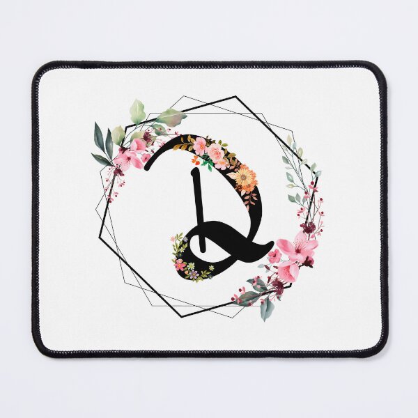 Item preview, D monogram flowers, watercolor designed and sold by OmikronStore.