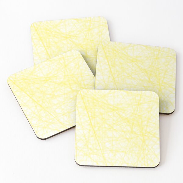 Item preview, Bold Light Yellow line wave net mesh art pattern designed and sold by SparksGlo-AAAA.