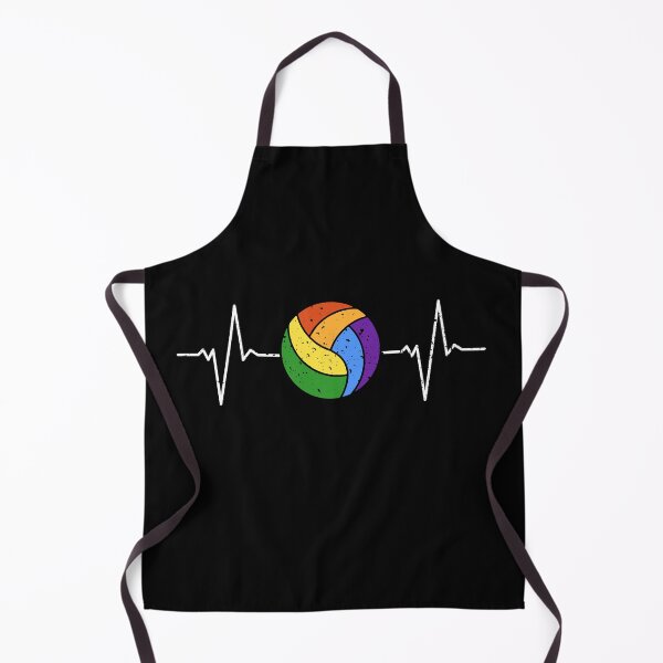 Item preview, LGBTQ Volleyball Ball Heartbeat Ball EKG Pulse Line - Vball Pride Month Design designed and sold by venomousvector.