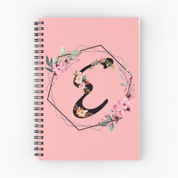 Item preview, E monogram flowers, watercolor designed and sold by OmikronStore.