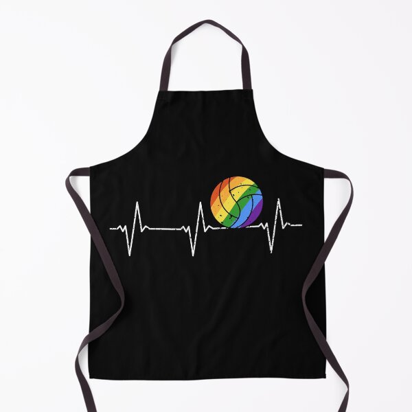 Item preview, Volleyball Players Rainbow Flag Heartbeat Ball Pulse Line - Vball LGBTQ+ designed and sold by venomousvector.