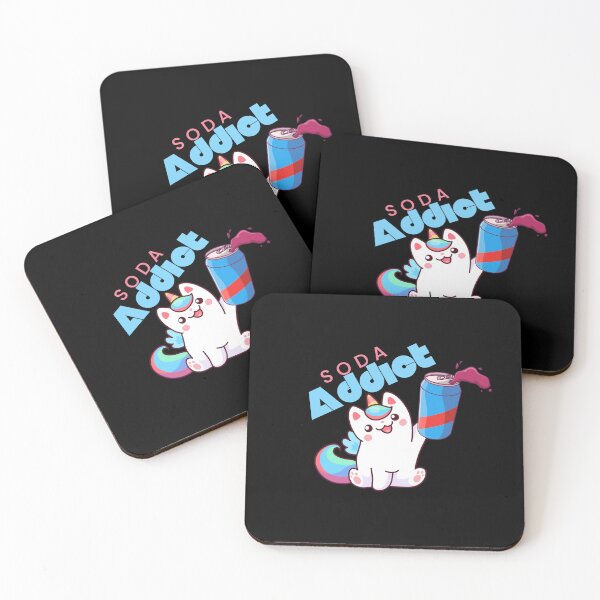 Item preview, Cat Unicorn Soda Addict Unicat Rainbow Unicorn Cat designed and sold by ShirtsByAaron.