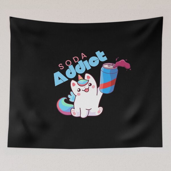 Item preview, Cat Unicorn Soda Addict Unicat Rainbow Unicorn Cat designed and sold by ShirtsByAaron.