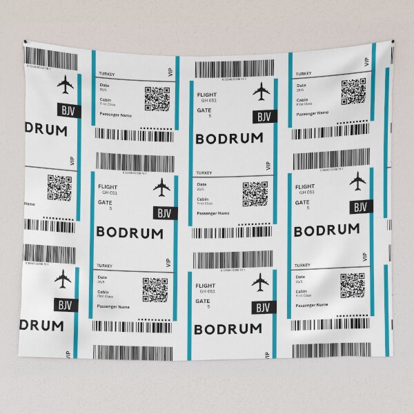 Item preview, Bodrum, Turkey Airplane Boarding Pass designed and sold by RoamInk.