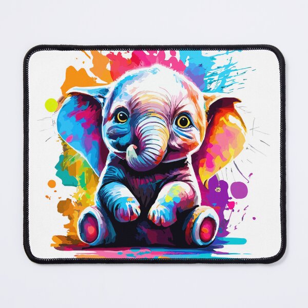 Item preview, Elephant Colourful - Cute Baby Elephant designed and sold by BabyYodaSticker.