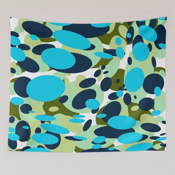 Item preview, Copy of Blue Green Yellow White Circles Digital Abstract Pattern Design designed and sold by AMSonArt.