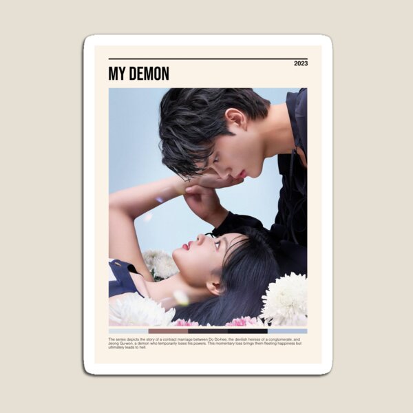 Aperçu de l'œuvre Mon démon, kdrama minimaliste (2023) créée et vendue par PinkandP.