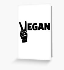 Vegan peace Greeting Card