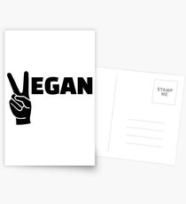 Vegan peace Postcards