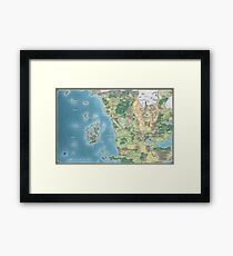 Map of Sword Coast Framed Print