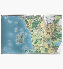 Map of Sword Coast Poster