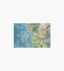 Map of Sword Coast Art Board