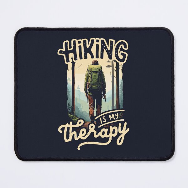 Item preview, HIKING IS MY THERAPY Tee. The perfect companion for your outdoor adventures designed and sold by BRUNTadventures.