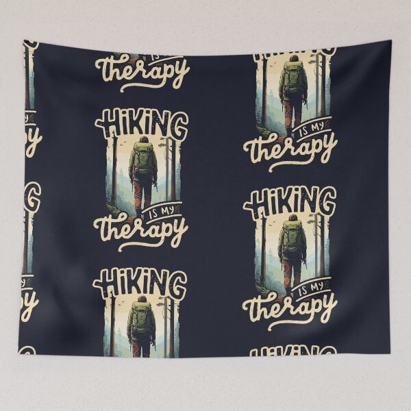 Item preview, HIKING IS MY THERAPY Tee. The perfect companion for your outdoor adventures designed and sold by BRUNTadventures.