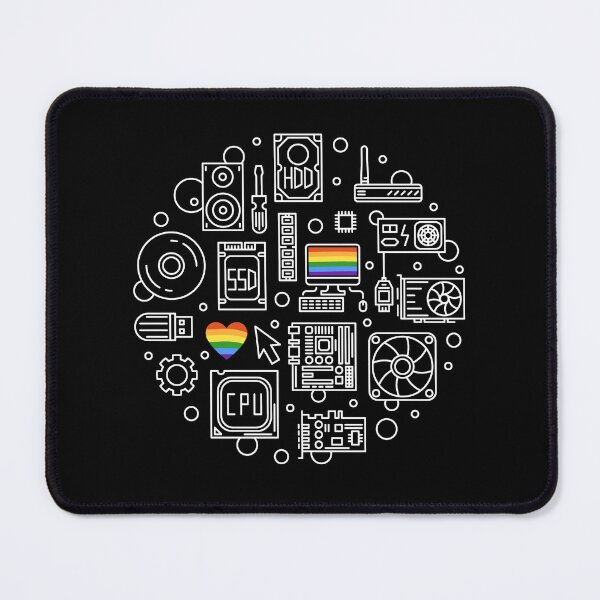 Item preview, PC Parts and Computer Hardware LGBTQ Rainbow Flag for PC Builde designed and sold by venomousvector.