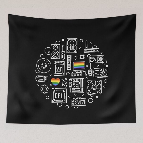 Artikelvorschau, PC-Teile und Computerhardware LGBTQ-Regenbogenflagge für PC Builde entworfen und verkauft von venomousvector.