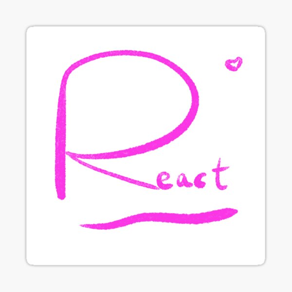 React type art programming code typography pattern Sticker