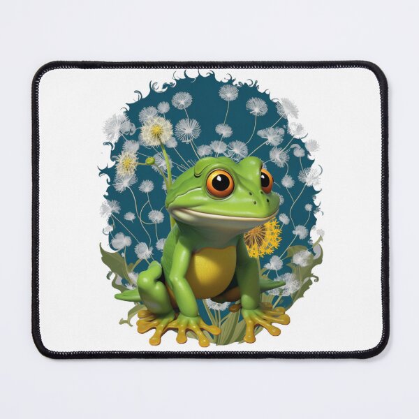 Item preview, Dandelion frog - Cute green frog among dandelion designed and sold by AleksKos.