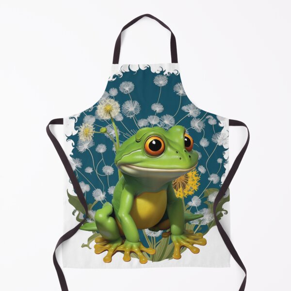 Item preview, Dandelion frog - Cute green frog among dandelion designed and sold by AleksKos.