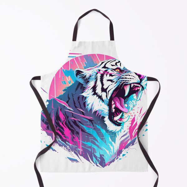 Item preview, Retro Neon Roar - White Tiger designed and sold by CleverboyDsgns.