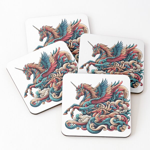 Item preview, Vibrant unicorn illustration with intricate details designed and sold by Artifines.