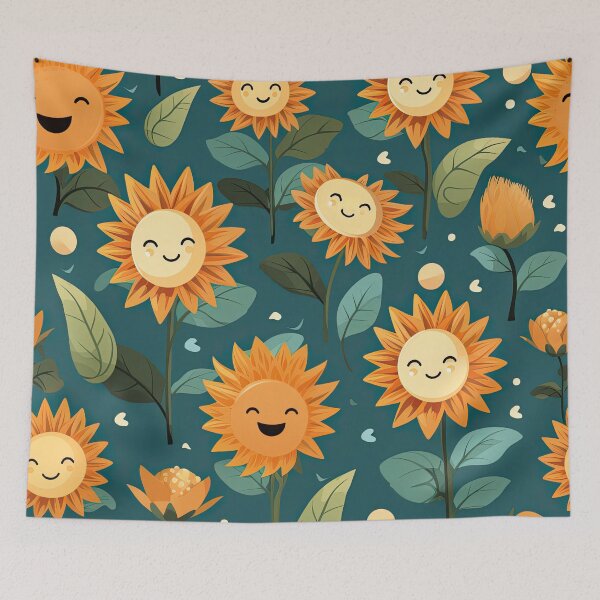 Item preview, Sunflower Serenade Seamless Pattern designed and sold by Purr- Paradise.